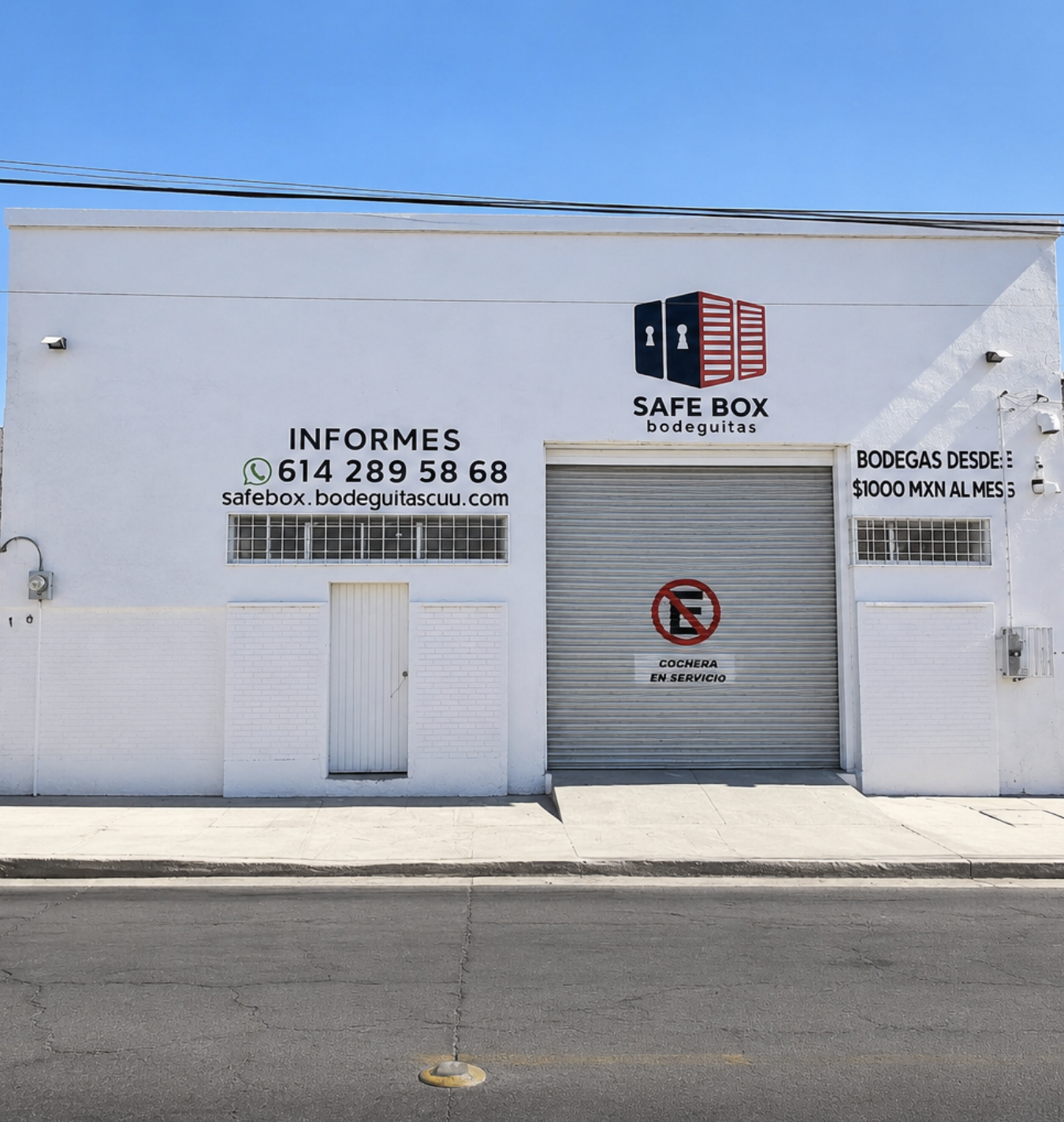 Fachada de Safe Box bodeguitas en Chihuahua